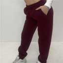 pantalone felpato con polsino cold